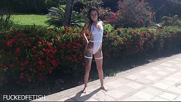 Culo prieto y tetas perfectas follada sin piedad